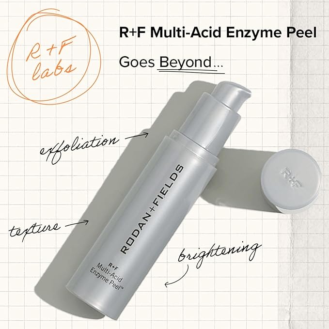 Rodan + Fields Multi-Acid Enzyme Peel | 30 ml | Formulated with Glycolic Acid & Salicylic Acid | Ideal for Uneven Skin Tone | Skin Care | Exfoliating Leave on Face Mask