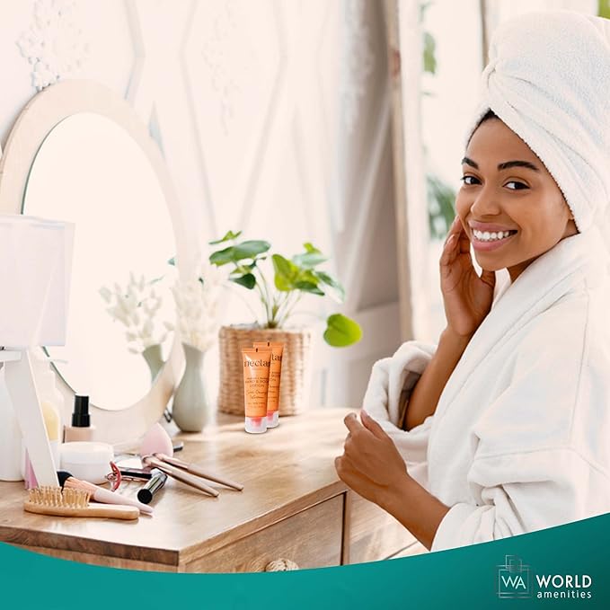 World Amenities Nectar Hand & Body Lotion | 50 Count, 1 oz | Sweet Orange Blossom, Mini Travel Size Toiletries (100% Recyclable Tube with Flip Top Cap) Hotel Amenities, Suitable for All Skin Types