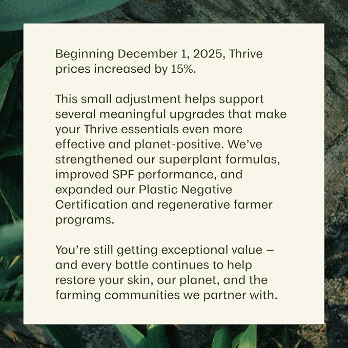 Thrive Natural Care Face Wash Gel for Men & Women - Daily Facial Cleanser with Anti-Oxidants & Unique Natural Ingredients for Healthier Skin Care - Vegan, Pack of 3