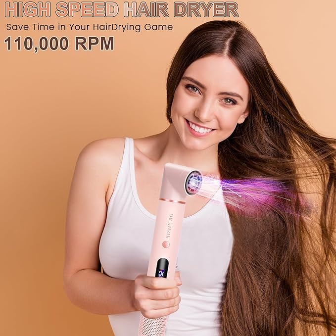 6 in 1 Hot Air Styler & Hair Dryer Brush, Multi-Styler High-Speed Negative Ionic Wrap Air Hair Styler for Curling, Fast Dry, Straightening - Versatile Hair Styling Tool at Home, Holiday Gift for Women