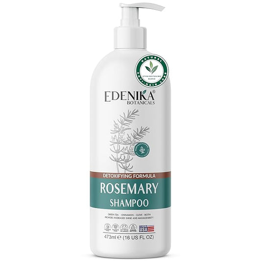 Rosemary Oil Shampoo with Biotin for Thinning Hair & Anti-Hair Loss, Strengthening Botanical Formula, Women & Men, Sulfate-Free, Organic, 16 fl oz