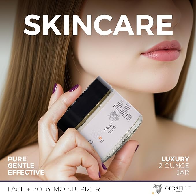 Beef Tallow Moisturizer for Face & Body – Tallow & Honey Balm for Deep Hydration – 100% Natural Skin Cream for Dry, Sensitive & All Skin Types, Nourishing Moisturizing Balm – 2oz + Applicator