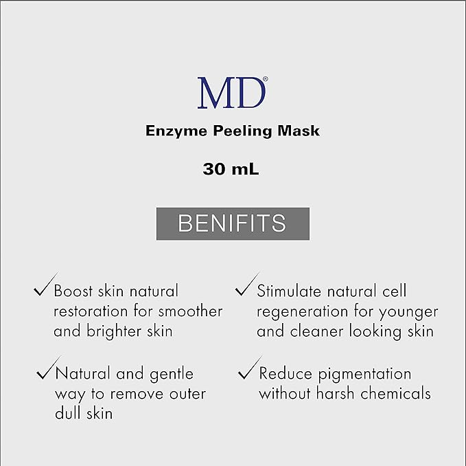 MD® Enzyme Peeling Mask – 30 mL | Gentle Exfoliating Gel with Natural Papaya & Pineapple Enzymes