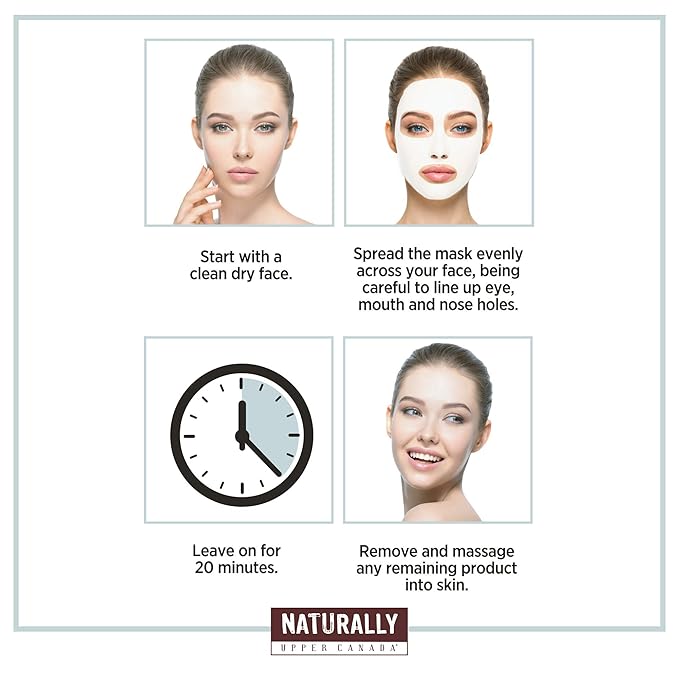 Naturally - Variety pack (Vitamin C, Hyaluronic Acid, Retinol, Cucumber, Collagen) - Perfect for at Home Spa Days, K-beauty inspired, Ingredients led, 5 Sheet Masks Included