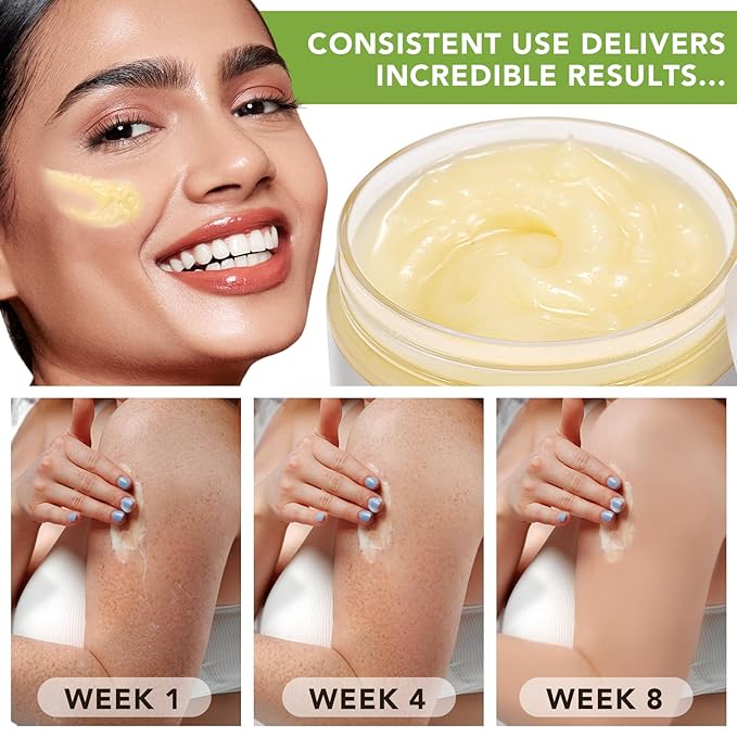 Shea Butter Raw Organic,Pure Shea Butter Unrefined for Body, Face & Hair,Long-Lasting Hydration for Dry Skin, Hair Care, DIY Lip Balm, Natural Moisturizer-100% Natural Vitamin A, E & F-7.8 oz