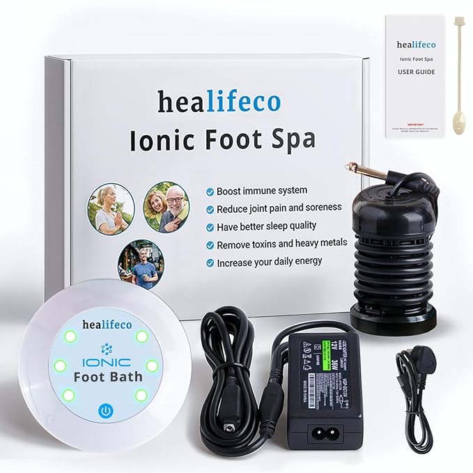 Ionic Foot Spa by Healifeco – Ion Foot Bath Detox Machine - For Toxins, Heavy Metals & Free Radicals – Activates 2,000 Foot Detox Nodes – Easy 30-Min Home Detox – 90,000+ Happy Users Trust It