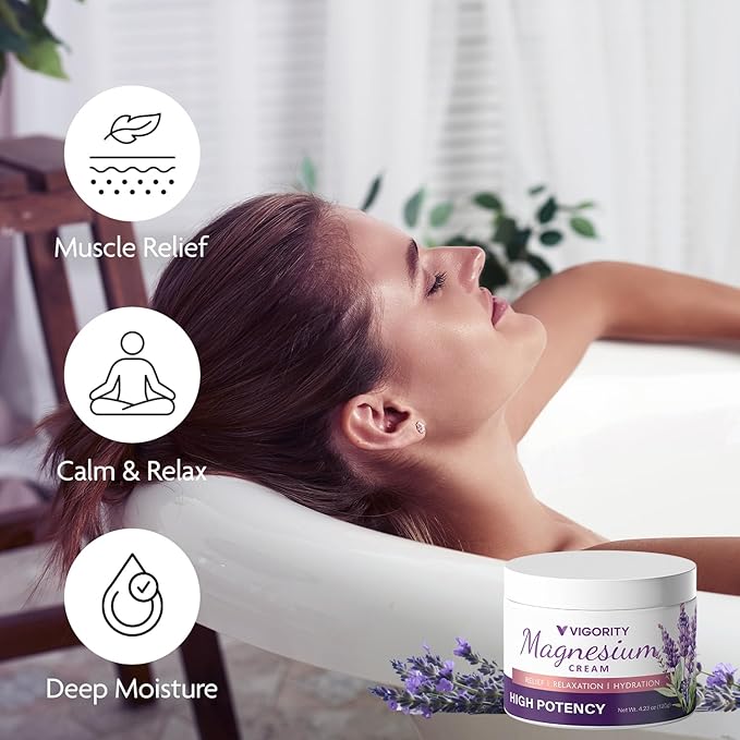 Magnesium Lotion for Kids & Babies Sleep - Bedtime Calming Body Cream with Natural Ingredients & Multi Vitamins - Topical Magnesium Soothing Relief, Promotes Relaxation (4.23 Ounce, Lavender)