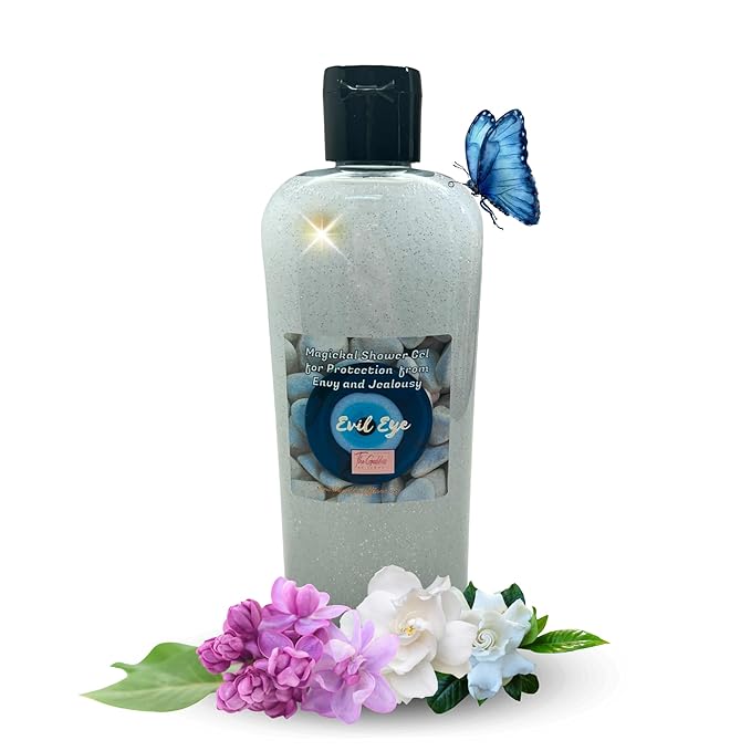 Evil Eye Shower Gel – 8 oz Handmade Body Wash for Protection, Reversal & Repelling Negative Energy – Altar-Charged – Wiccan, Hoodoo, Conjure, Pagan Use – Vegan & Sulfate-Free