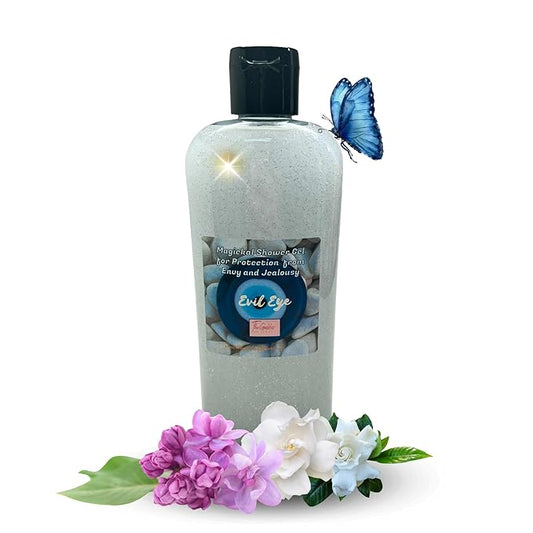 Evil Eye Shower Gel – 8 oz Handmade Body Wash for Protection, Reversal & Repelling Negative Energy – Altar-Charged – Wiccan, Hoodoo, Conjure, Pagan Use – Vegan & Sulfate-Free