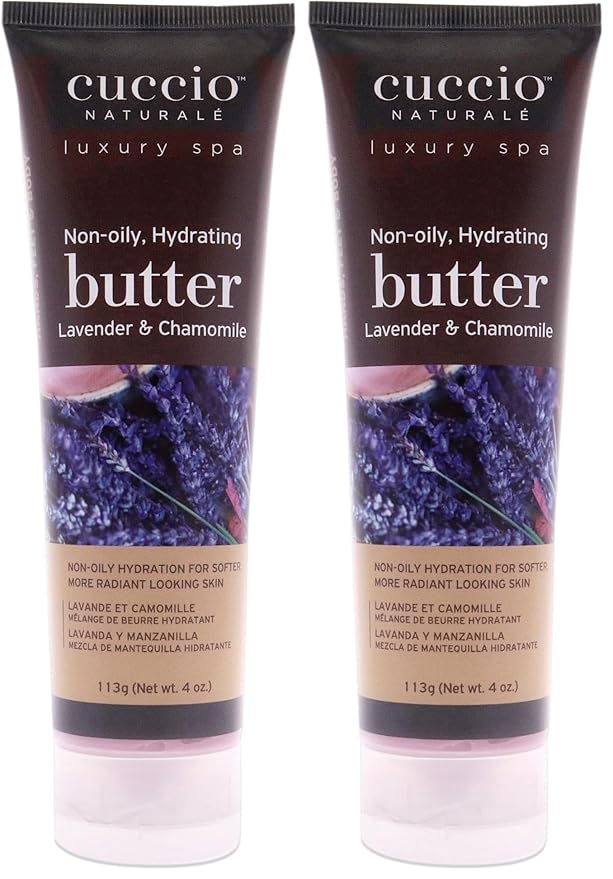 Cuccio Naturale Butter Blends - Ultra-Moisturizing, Renewing, Smoothing Scented Body Cream - Deep Hydration For Dry Skin Repair - Made With Natural Ingredients - Lavender & Chamomile - 4 Oz