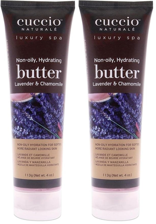 Cuccio Naturale Butter Blends - Ultra-Moisturizing, Renewing, Smoothing Scented Body Cream - Deep Hydration For Dry Skin Repair - Made With Natural Ingredients - Lavender & Chamomile - 4 Oz