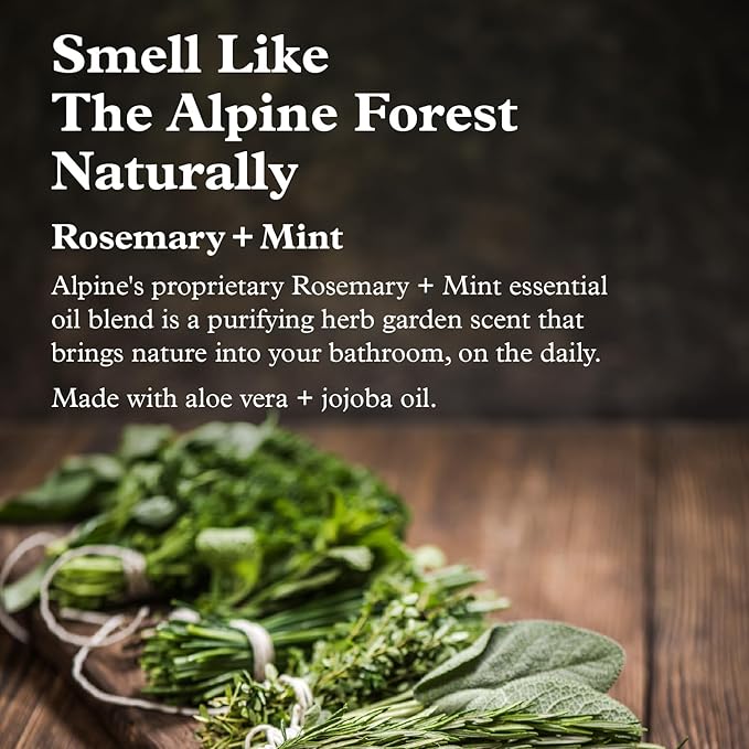 Alpine Provisions Rosemary & Mint Shampoo for Men & Women- Naturally Repair, and Hydrate with Essential Oils, Jojoba, Aloe Vera - Vegan, Sulfate & Plastic Free - Plant-Based Hair Care 16.9 FL Oz