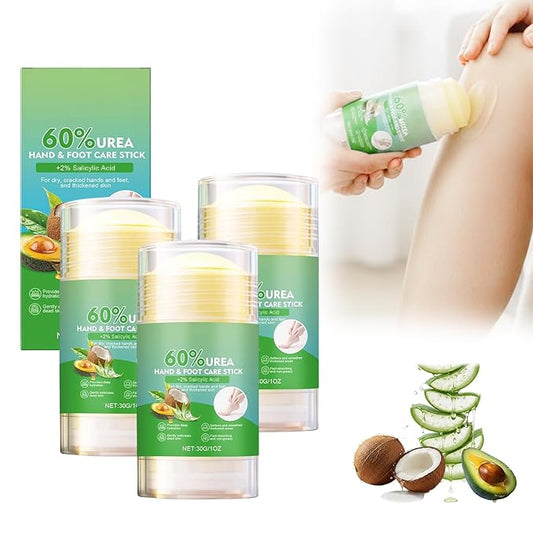 60% Urea Hydrating and Anti-Cracking Foot Cream, 2026 Upgraded Hydrating Foot Care Stick, Moisturizing Balm for Dry Cracked Heels, Hands, Knees Elbows, Foot Repair Stick (3)