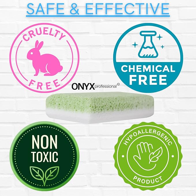 Onyx Professional 2 in 1 Pumice Stone, 100% Siliglass Callus Remover for Feet, Elbows, Knees, Dead Skin, Heels, Hands, Foot File Scrubber Exfoliator Removes Hard, Rough, Dry Skin