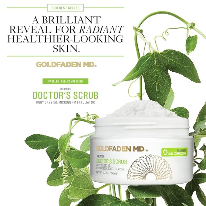 Goldfaden MD Cleansing Essentials Travel Set Microderm Daily Facial Exfoliator Face Cleaner 1.7oz & Detoxifying Natural Facial Cleanser 1oz