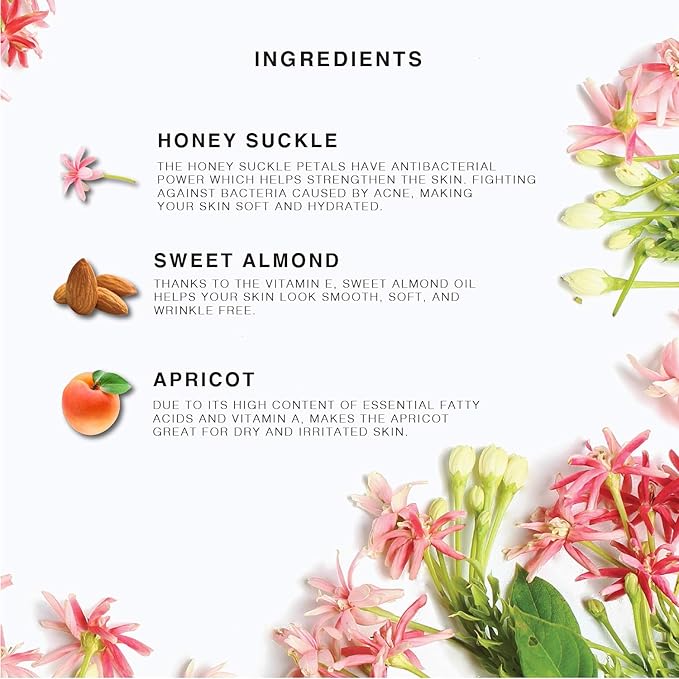 BEAUTE DE PROVENCE Honey Suckle Multi-Use Face, Body & Hair Oil - Hydrates Skin, Restores Shine - With Apricot, Coconut Oil & Vitamin E - 4 Fl Oz