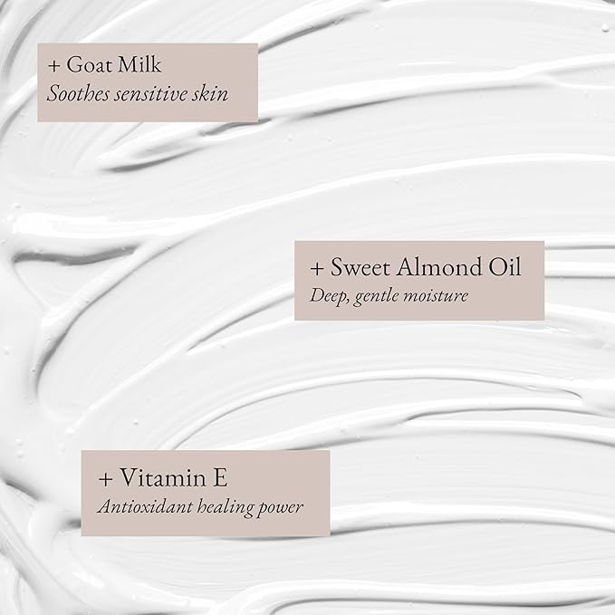 Goat Milk Body Lotion for Dry Sensitive Skin – Natural Moisturizer for Face, Hands & Body – Handmade, Fast-Absorbing, Lightweight, Non-Greasy – Multiple Scents (16oz, Honey Suckle)