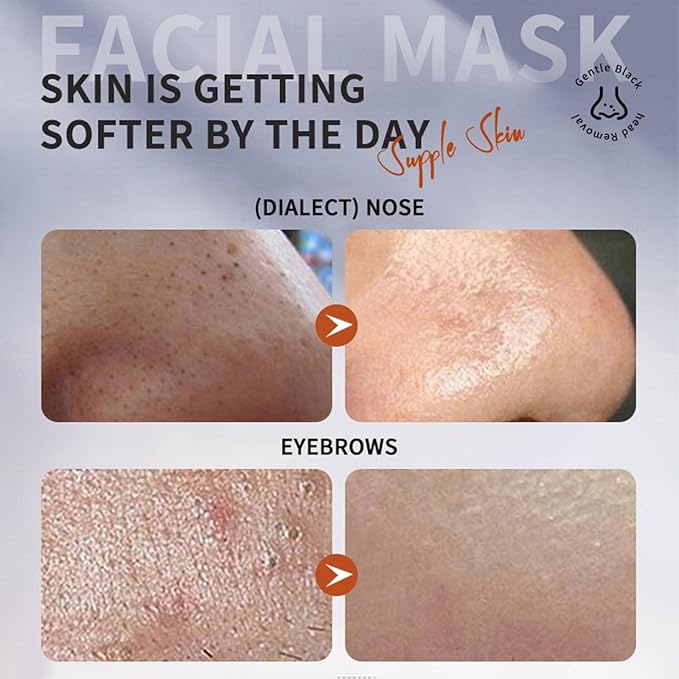 Blackhead Remover Mask,Charcoal Mask Peel Off,Deep Cleaning for Pores Whitehead Blackhead,Oil Control,Fit for Women and Men,with Brush,Extractor Tool.
