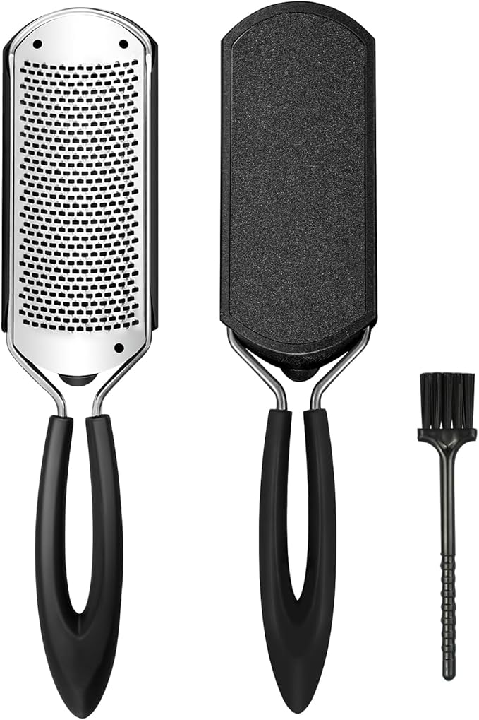 Detachable Colossal Foot Rasp Scraper Small Hole, Professional Pedicure Tool Stainless Steel Dead Skin Remover Foot Scrubber Foot Rasp Callus Remover Heels Repair for Dry and Wet Feet