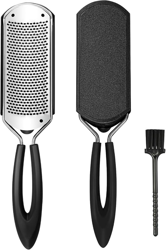 Detachable Colossal Foot Rasp Scraper Small Hole, Professional Pedicure Tool Stainless Steel Dead Skin Remover Foot Scrubber Foot Rasp Callus Remover Heels Repair for Dry and Wet Feet