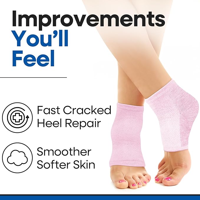 Moisturizing Socks for Women & Men | Aloe Vera Cracked Heel Treatment | Foot Callus Remover | Aloe Socks for Cracked Heels & Dry Cracked Feet (3 Pairs, X-Large)