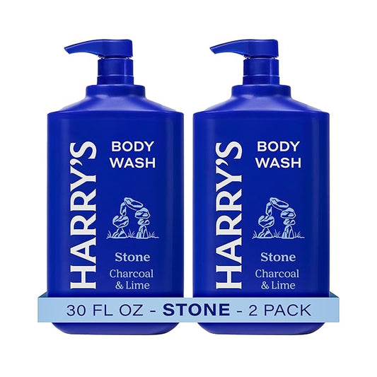 Harry's Men's Body Wash with Pump- Stone - (2 Pack) 30 fl oz - Shower Gel for Men - No Parabens, Sulfates, or Dyes