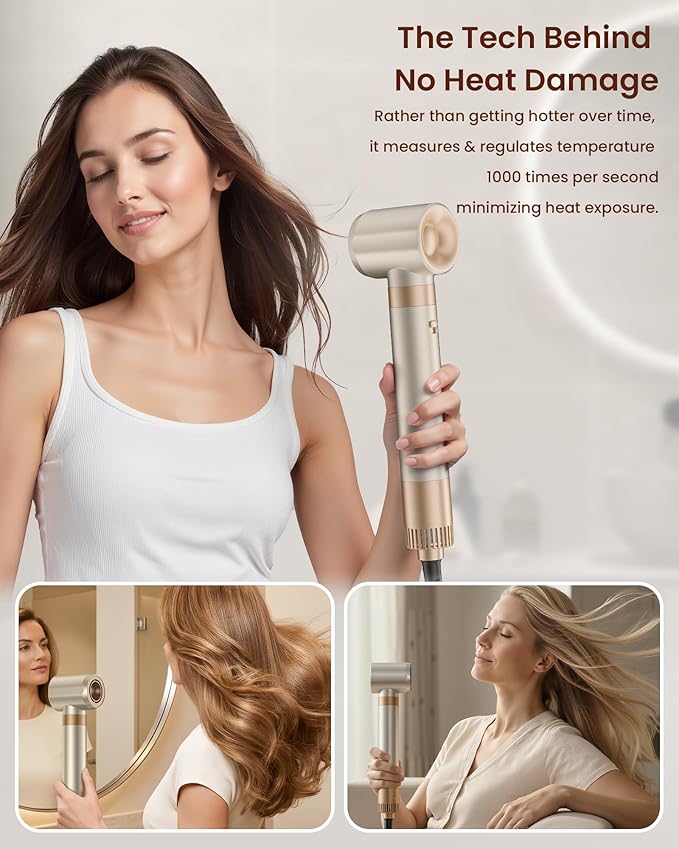 6-in-1 Hot Air Styler – Hair Dryer & Versatile Air Styler with Straightener, Auto Curler, Volumizing Brushes, Frizz-Free Hair Styler for Straighting, Curling, Smoothing & Adding Volume, Gift for Women