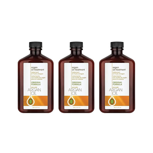 One 'N Only Argan Oil Hair Treatment - Lightweight & Hydrating Hair Oil for Natural, Wigs & Extensions - Shine Enhancing, Heat Protectant & Frizz Control (8 oz, 3pk)