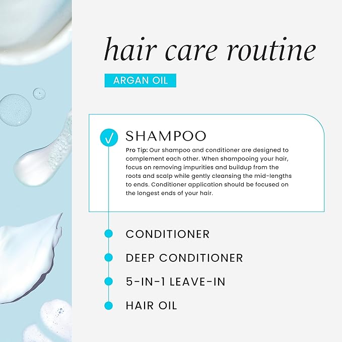 HASK Argan Oil Repairing Shampoo + Conditioner Set | Color Safe, Sulfate-Free, Paraben-Free, Gluten-Free, Cruelty-Free, For All Hair Types | 12oz each