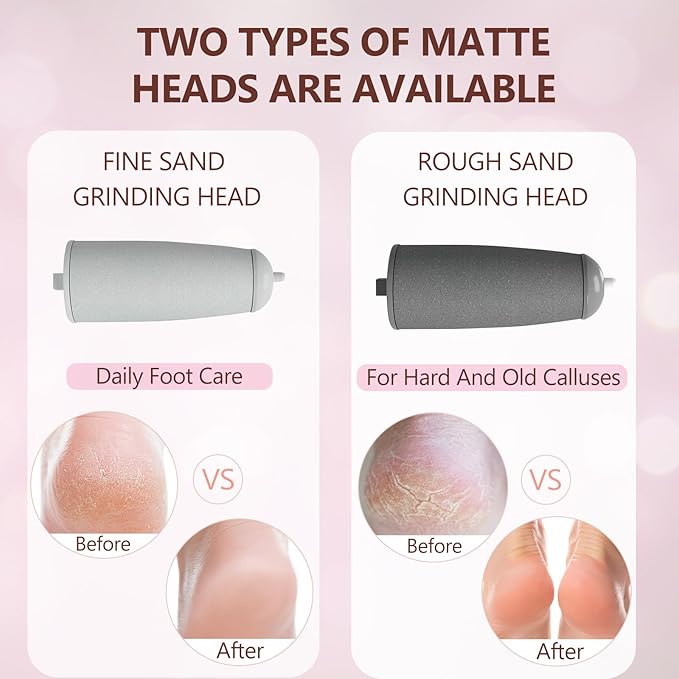 Electric Callus Removers for Feet, Haootadiy Electric Foot Callus Remover Pedicure Kits Rechargeable with12 in 1, Removes Dry Skin for Smoother Feet, Foot Care for Dead Skin Ideal Gift (White)