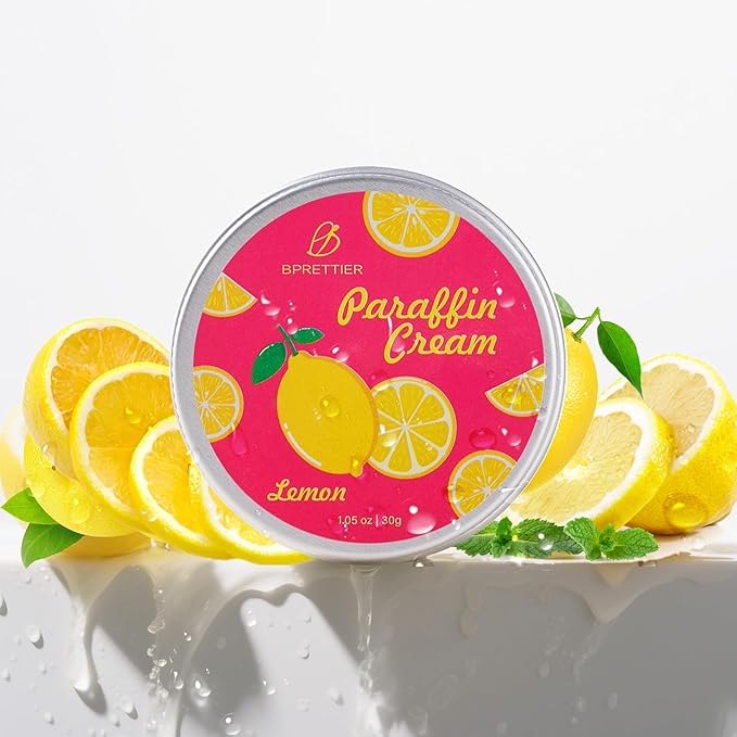 Cold Paraffin Wax Hand and Feet Nourishing Cream - No Heat Needed - Shea Butter Cuticle Care Balm - Lemon Scent - at Home Spa Results Without Melting Kits