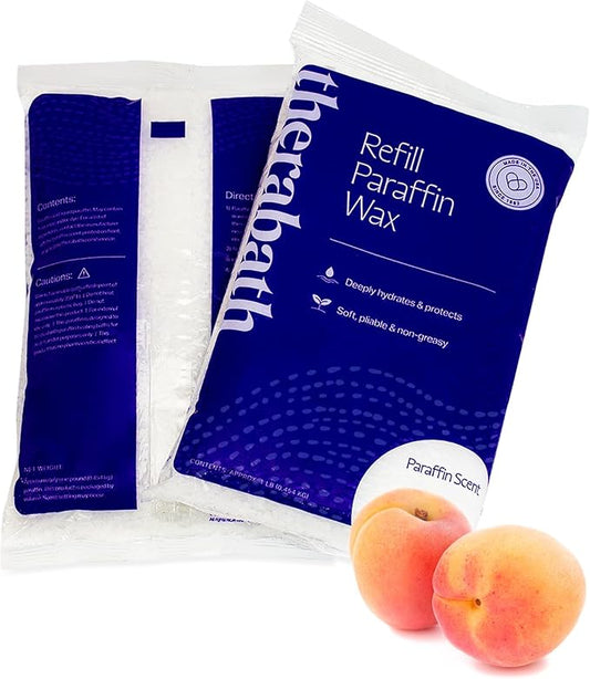Therabath Paraffin Wax Refill - Thermotherapy - Use to Relieve Arthritis Discomfort, Stiff Muscles, & Dry Skin - for Hands, Feet, Body - Deeply Hydrates & Protects - Made in USA, 4 lb. PeachE