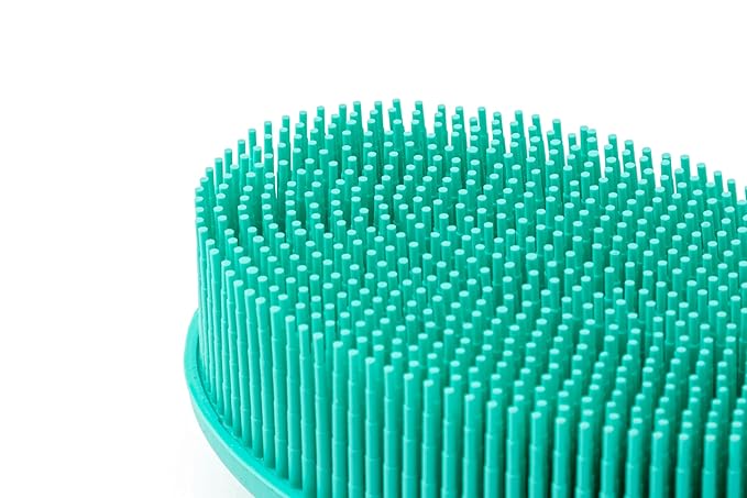 Premium Sensory Brushes for Kids or Autism,Soft Silicone Body Scrubber,2 in 1 Sensory Room Occupational Therapy,Silicone Loofah,Pets Shower Brush Bath Brush Shampoo Brush (3pcs(hangable-Oval))