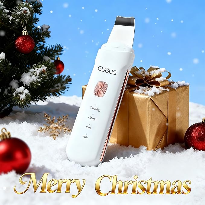 GUGUG Skin Scrubber 4-in-1 Waterproof Facial Spatula for Deep Cleansing, Blackhead Removal Tools, Pore Cleaner for Face