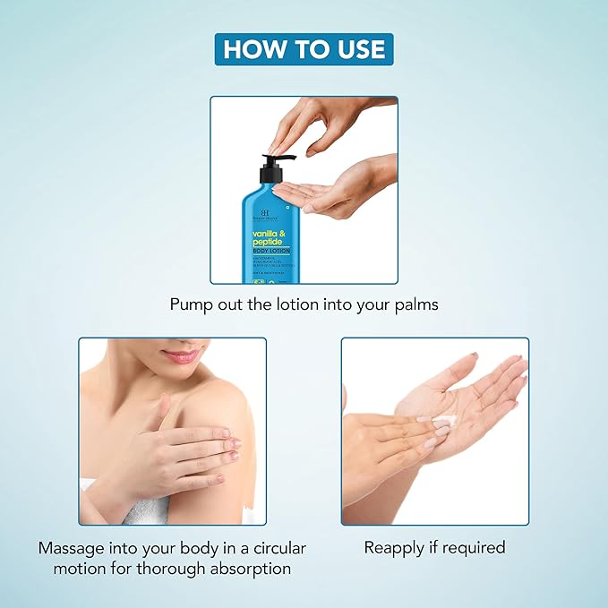 Botanic Hearth Vanilla & Peptide Body Lotion 16 fl oz | Soft & Smooth Skin | 5 Oil Blend & Butters | 5-in-1 Care | Paraben Free, Dye Free | Daily Moisturizing Lotion for All Skin Types