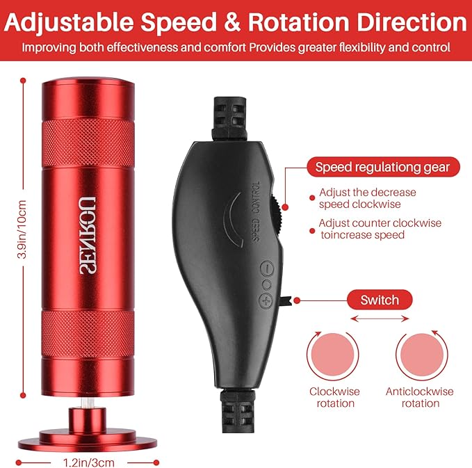 Electric Foot File, Callus Remover for Feet,Adjustable Speed 2 in 1 Electric Foot File Nail Grinder with 60 Pcs Sandpaper Discs, Tool for Dead Skin and Calluses,Gift for Women, Men- Red