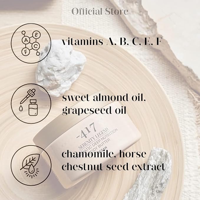 -417 Dead Sea Cosmetics Ocean Deep Nutrition Body Butter For Dry Skin - Nourishes & Protects from UV Radiation - Softening Body Moisturizer - With Shea Butter & Aloe Vera - All Natural 8.4 oz