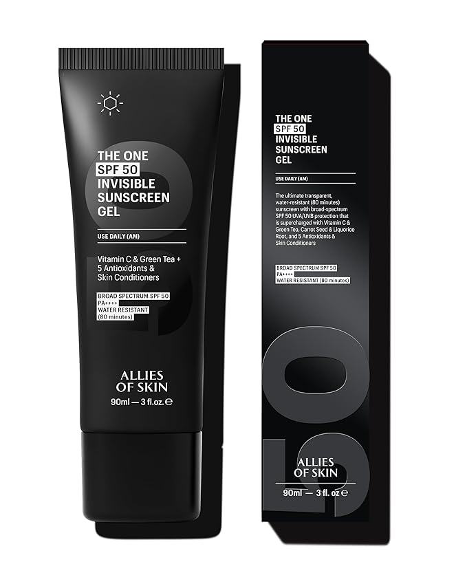 Allies of Skin Daily Face Sunscreen SPF 50, Jumbo | Zero White Cast Lightweight Gel Formula | Dermatologist Tested Under Makeup Primer| Water-Resistant & PA++++ Broad Spectrum UVA/UVB (3 fl oz)