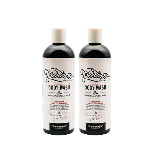 Hydrating Bodywash for Men – 16oz (2-pack, Obsidian Cardamom)