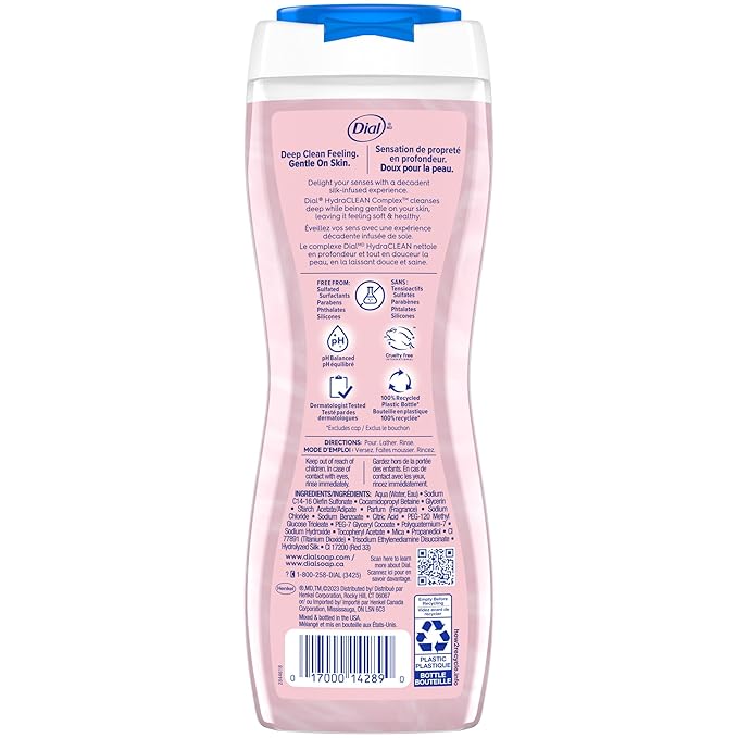 Dial Body Wash, Pamper & Indulge, Silk & Magnolia, 16 fl oz (Pack of 4)