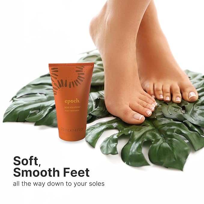 Nu Skin Epoch Sole Solution Foot Treatment | Intensive Moisturizing Cream for Dry Feet, Rough Skin & Heels | Softens Calluses With Natural Papain, Urea, Baobab & Allantoin | 4 oz | 2 Pack