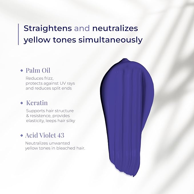 Platinum Blond, Botox Hair Treatment- Straightening, Anti-Frizz, Botox Capilar Para El Cabello- Neutralize yellow tones -Queratina para Alisar el Cabello, Cirugia Capilar para el Cabello (1kg/35.3 oz)