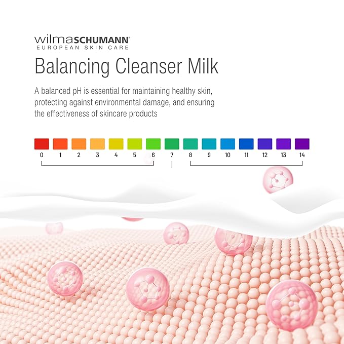 WILMA SCHUMANN Balancing Facial Cleanser Milk, Daily Face Wash, Facial Cleanser for Normal Skin, 7 oz