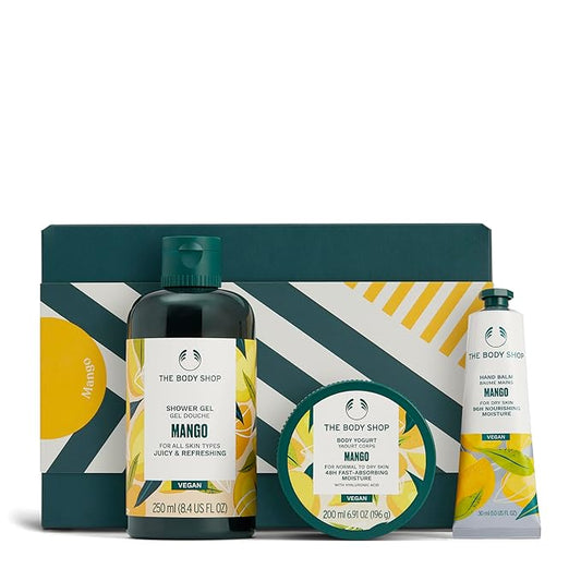 The Body Shop Mango Gift Set - 3 Piece Set, Includes Shower Gel, Body Yogurt, Hand Balm, Vegan