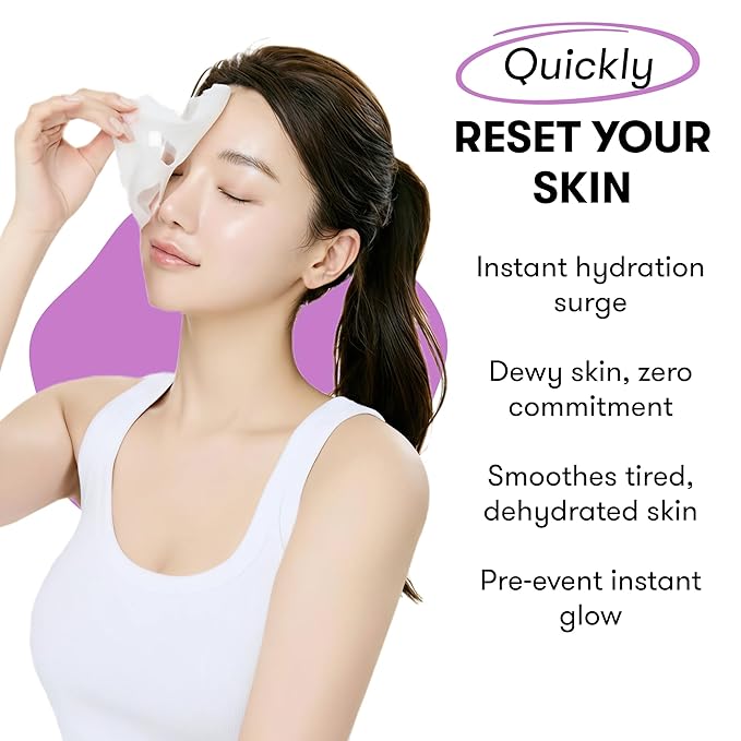 Epielle Niacinamide Korean Face Masks 20 Pack - Pore Minimizing Sheet Masks with Bakuchiol for Glowing Skin, Stocking Stuffers for Women K-Beauty