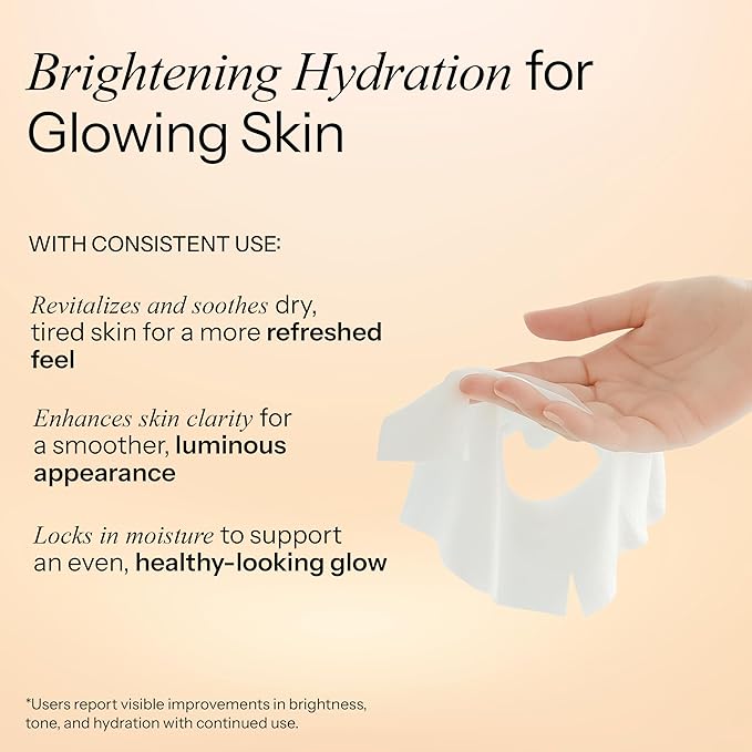 Face Sheet Mask with Vitamin C & E - Dermatologist Tested Korean Beauty Mask for Brightening & Deep Hydration - Premium Facial Treatment for Glowing & Rejuvenated Skin - 5 Pack