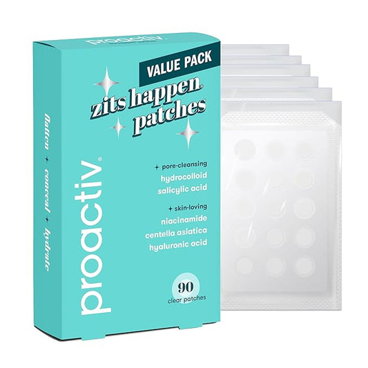 Proactiv Zits Happen® Hydrocolloid Acne Patches, Pimple Patches for Face and Back Acne with Pore Cleansing Salicylic Acid, 90 Count