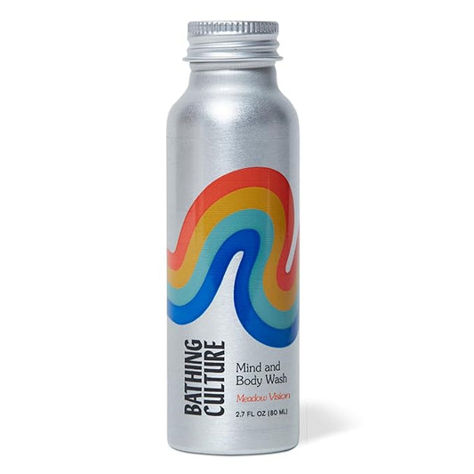 Bathing Culture, Organic Mind + Body Wash, Natural, Biodegradable, Sustainable, Vegan Personal Care, All Natural Organic Body Wash for Women and Men, 2.7 fl oz, Meadow Vision Scent, Holiday Gift Idea