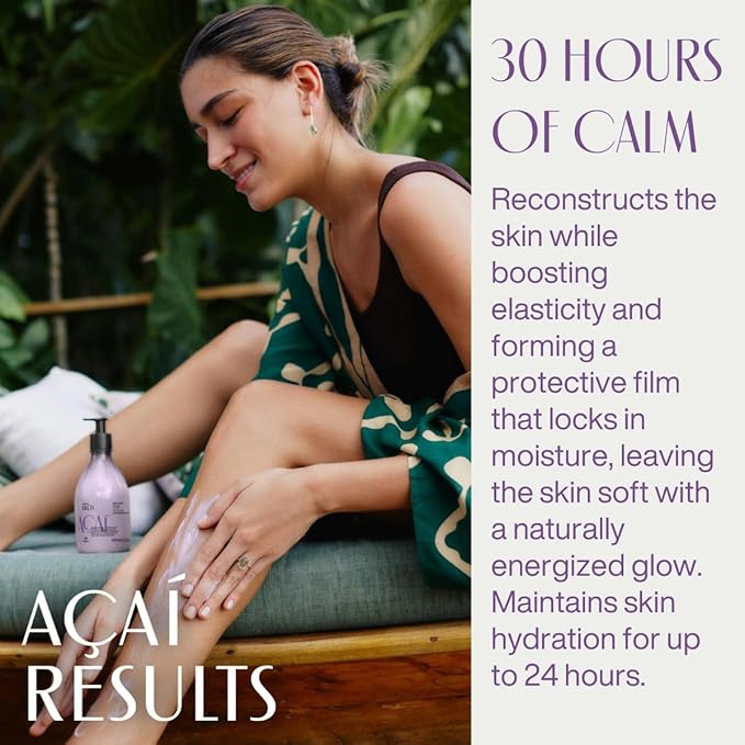 Natura - Açaí Body Lotion – Vegan Skincare with Açai Oil – Hydrating & Nourishing Moisturizer for Dry Skin – Brazilian Beauty Secret for Smooth, Glowing Skin – 13.5 fl oz (400 ml)