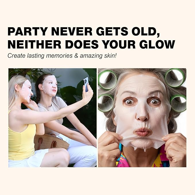 ZealSea Clean Beauty Face Masks Skincare, Minimalism 15 Ingredients Sheet Mask, Dopamine Color Design Facial Mask, Sleepover & Slumber Spa Party Supplies, Women Teen Girl Gifts Trendy Stuff, 14 Pack